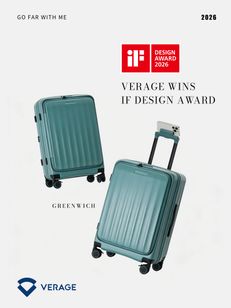 VERAGE Greenwich Collection Wins the 2026 iF Design Award, Setting a New Benchmark for Sustainable Travel Design